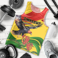 Zimbabwe Independence Day Men Tank Top Chapungu Bird With Flame Lily - Wonder Print Shop