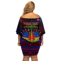 Haitian Flag Day Off Shoulder Short Dress La fete du drapeau Haitien - Wonder Print Shop