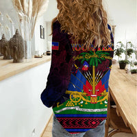 Haitian Flag Day Women Casual Shirt La fete du drapeau Haitien - Wonder Print Shop