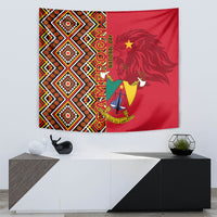 Cameroon National Day Tapestry Cameroun Coat Of Arms Ankara Pattern - Wonder Print Shop
