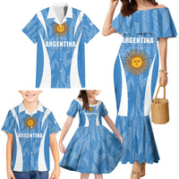 Personalized Argentina 2024 Family Matching Mermaid Dress and Hawaiian Shirt Vamos La Albiceleste Campeon - Wonder Print Shop