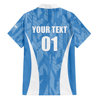 Personalized Argentina 2024 Family Matching Off The Shoulder Long Sleeve Dress and Hawaiian Shirt Vamos La Albiceleste Campeon - Wonder Print Shop