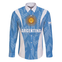 Personalized Argentina 2024 Family Matching Off The Shoulder Long Sleeve Dress and Hawaiian Shirt Vamos La Albiceleste Campeon - Wonder Print Shop