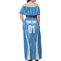 Personalized Argentina 2024 Family Matching Off Shoulder Maxi Dress and Hawaiian Shirt Vamos La Albiceleste Campeon - Wonder Print Shop