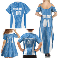 Personalized Argentina 2024 Family Matching Summer Maxi Dress and Hawaiian Shirt Vamos La Albiceleste Campeon - Wonder Print Shop