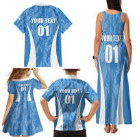 Personalized Argentina 2024 Family Matching Tank Maxi Dress and Hawaiian Shirt Vamos La Albiceleste Campeon - Wonder Print Shop