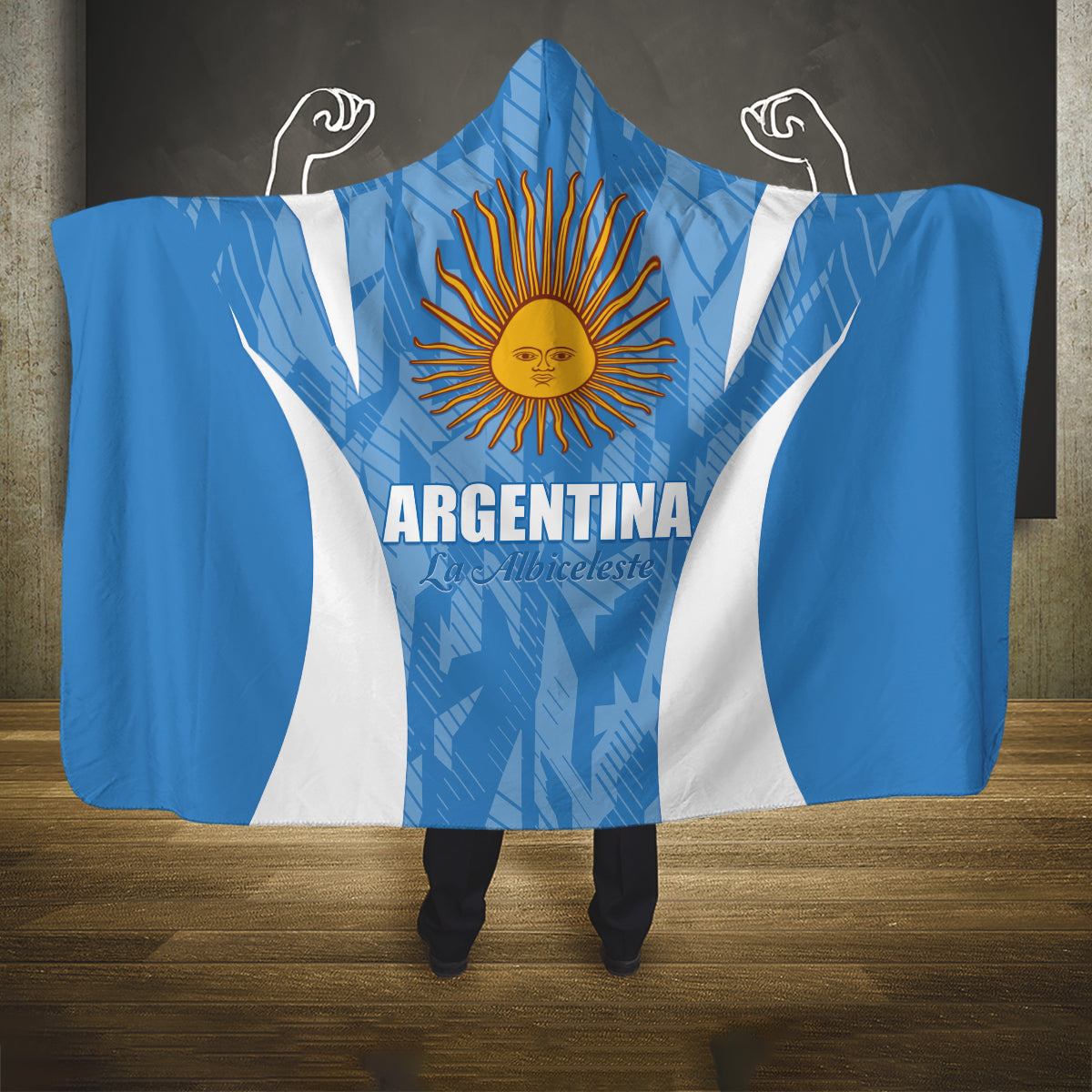 Argentina 2024 Hooded Blanket Vamos La Albiceleste Campeon