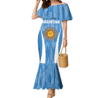 Personalized Argentina 2024 Mermaid Dress Vamos La Albiceleste Campeon - Wonder Print Shop