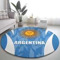Argentina 2024 Round Carpet Vamos La Albiceleste Campeon