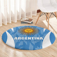 Argentina 2024 Round Carpet Vamos La Albiceleste Campeon