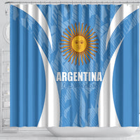 Argentina 2024 Shower Curtain Vamos La Albiceleste Campeon
