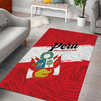 Peru Area Rug Piruw Ripuwlika Flag Stylized