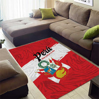 Peru Area Rug Piruw Ripuwlika Flag Stylized