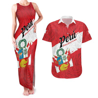 Personalized Peru Couples Matching Tank Maxi Dress and Hawaiian Shirt Piruw Ripuwlika Flag Stylized