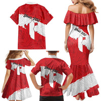Personalized Peru Family Matching Mermaid Dress and Hawaiian Shirt Piruw Ripuwlika Flag Stylized