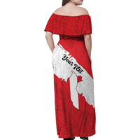 Personalized Peru Family Matching Off Shoulder Maxi Dress and Hawaiian Shirt Piruw Ripuwlika Flag Stylized