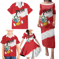 Personalized Peru Family Matching Puletasi and Hawaiian Shirt Piruw Ripuwlika Flag Stylized