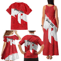 Personalized Peru Family Matching Tank Maxi Dress and Hawaiian Shirt Piruw Ripuwlika Flag Stylized