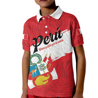 Personalized Peru Kid Polo Shirt Piruw Ripuwlika Flag Stylized