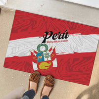 Peru Rubber Doormat Piruw Ripuwlika Flag Stylized