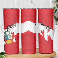 Personalized Peru Skinny Tumbler Piruw Ripuwlika Flag Stylized
