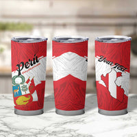 Personalized Peru Tumbler Cup Piruw Ripuwlika Flag Stylized