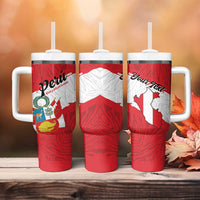 Personalized Peru Tumbler With Handle Piruw Ripuwlika Flag Stylized