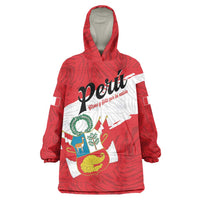 Personalized Peru Wearable Blanket Hoodie Piruw Ripuwlika Flag Stylized