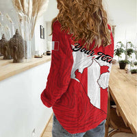 Personalized Peru Women Casual Shirt Piruw Ripuwlika Flag Stylized