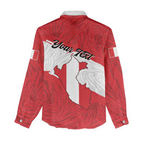 Personalized Peru Women Casual Shirt Piruw Ripuwlika Flag Stylized