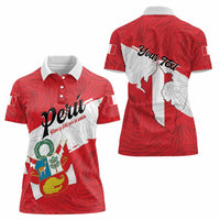 Personalized Peru Women Polo Shirt Piruw Ripuwlika Flag Stylized