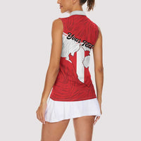 Personalized Peru Women Sleeveless Polo Shirt Piruw Ripuwlika Flag Stylized