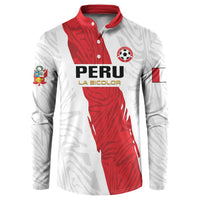Custom Football Peru Button Sweatshirt La Bicolor Go Champions