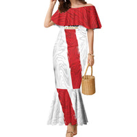 Custom Football Peru Family Matching Mermaid Dress and Hawaiian Shirt La Bicolor Go Champions