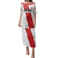 Custom Football Peru Family Matching Puletasi and Hawaiian Shirt La Bicolor Go Champions