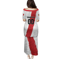 Custom Football Peru Family Matching Puletasi and Hawaiian Shirt La Bicolor Go Champions