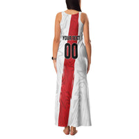 Custom Football Peru Family Matching Tank Maxi Dress and Hawaiian Shirt La Bicolor Go Champions