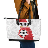 Football Peru Leather Tote Bag La Bicolor Go Champions