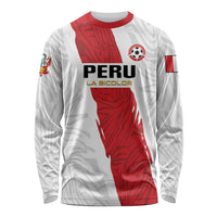 Custom Football Peru Long Sleeve Shirt La Bicolor Go Champions