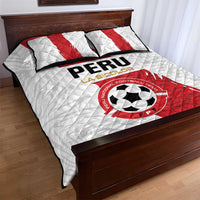 Football Peru Quilt Bed Set La Bicolor Go Champions