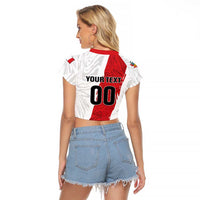 Custom Football Peru Raglan Cropped T Shirt La Bicolor Go Champions