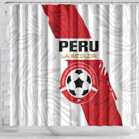 Football Peru Shower Curtain La Bicolor Go Champions