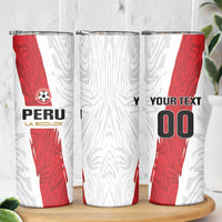 Custom Football Peru Skinny Tumbler La Bicolor Go Champions