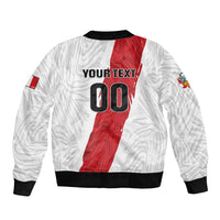 Custom Football Peru Sleeve Zip Bomber Jacket La Bicolor Go Champions