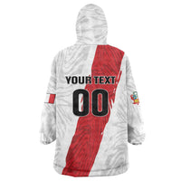 Custom Football Peru Wearable Blanket Hoodie La Bicolor Go Champions