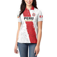 Custom Football Peru Women Polo Shirt La Bicolor Go Champions