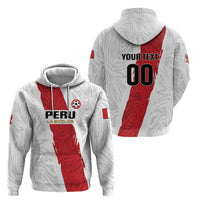 Custom Football Peru Zip Hoodie La Bicolor Go Champions