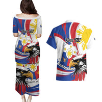 Personalized Philippines Eagle Couples Matching Puletasi and Hawaiian Shirt Republika ng Pilipinas