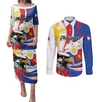 Personalized Philippines Eagle Couples Matching Puletasi and Long Sleeve Button Shirt Republika ng Pilipinas
