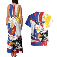Personalized Philippines Eagle Couples Matching Tank Maxi Dress and Hawaiian Shirt Republika ng Pilipinas